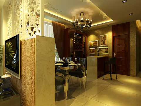 餐厅图片来自百家装饰小迪在华发岭南荟现代风格的分享
