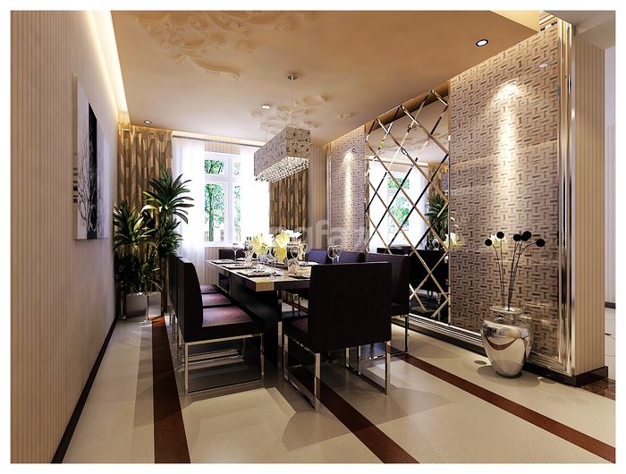 现代 四居 装修设计 吉泰花园 龙发装饰 餐厅图片来自龙发装饰集团西安分公司在吉泰花园280平米（现代手法）的分享