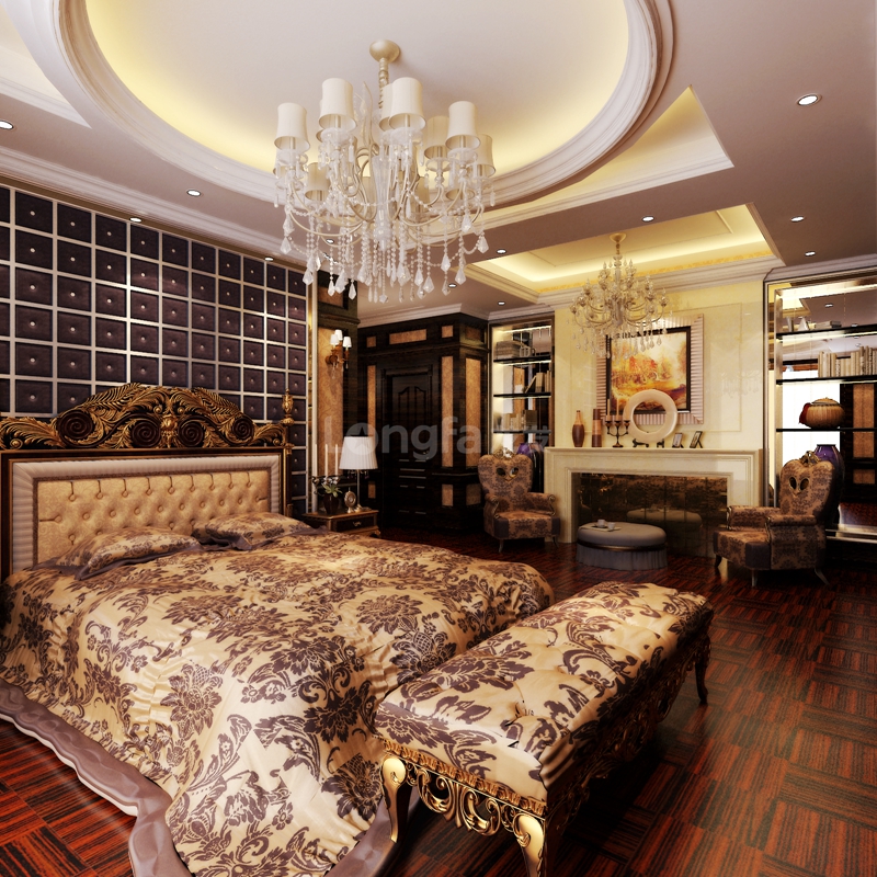 简约 欧式 三居 别墅 白领 收纳 小资 卧室图片来自西安龙发装饰在曲江公馆和园欧式风格装修设计的分享