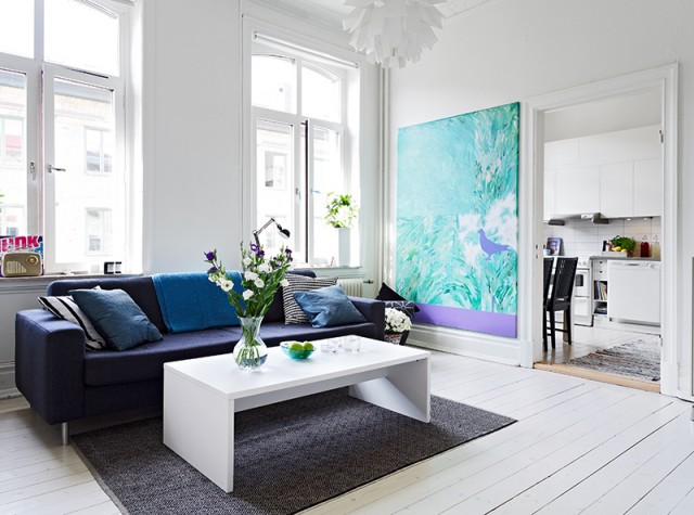 公寓 清新 复式 单身公寓 蓝白色 客厅图片来自今朝装饰--刘莎在蓝白清新公寓的分享