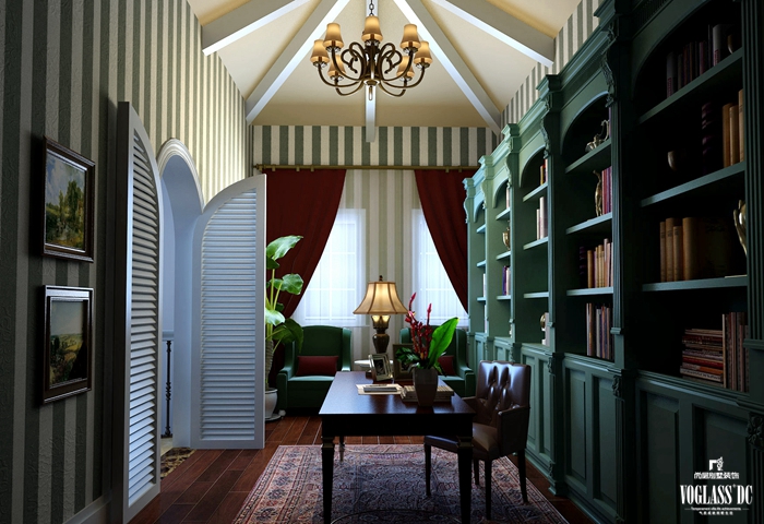 别墅 书房图片来自尚层别墅设计在远洋lavie皇家奢华经典别墅设计的分享