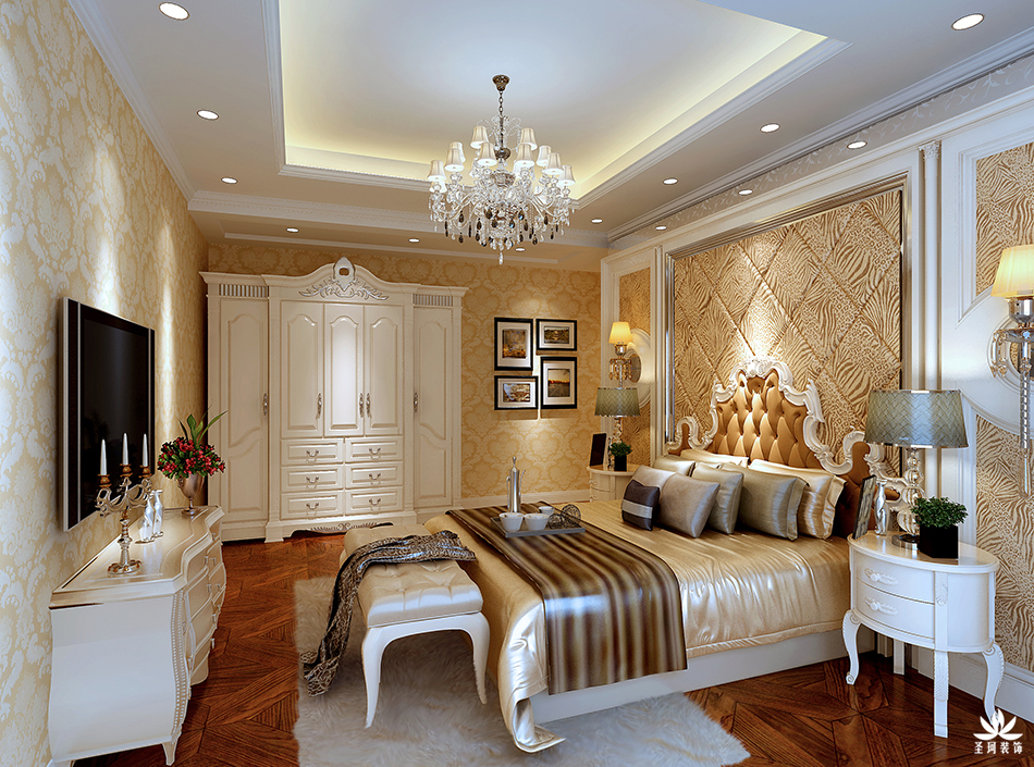 别墅 欧式 卧室图片来自圣珂装饰在城南逸家欧式风格的分享