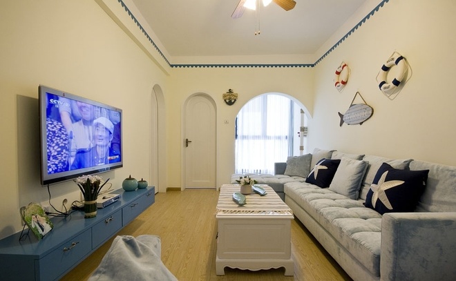 地中海 日升装饰 中铁瑞园 客厅图片来自装修设计芳芳在中铁瑞园的分享