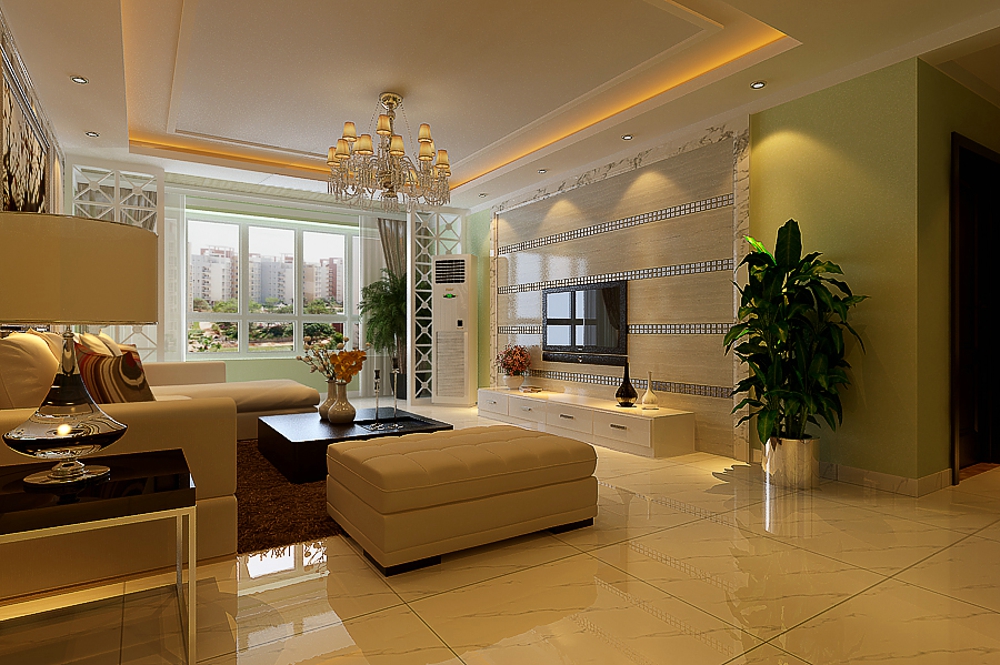 三居室 现代 简约 客厅图片来自石家庄业之峰装饰虎子在祥云国际146平米现代风格效果图的分享
