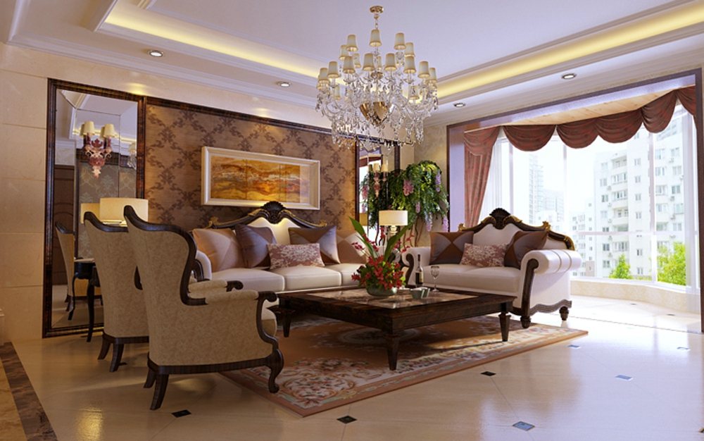 四居室 欧式 客厅图片来自石家庄业之峰装饰虎子在卡玛国际165平米欧式风格的分享