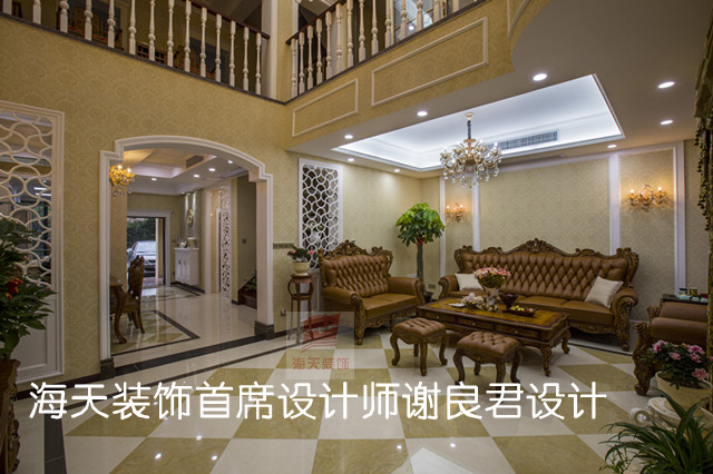 欧式 别墅 客厅图片来自宜昌海天环艺装饰在宜昌江山风华别墅的分享