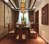 客厅和餐厅的吊灯采用了木质花格，演绎出现代感，同时不缺乏简约清新、自然，纯朴大方。整个空间采用了中式家居，增强了传统的气息与韵味