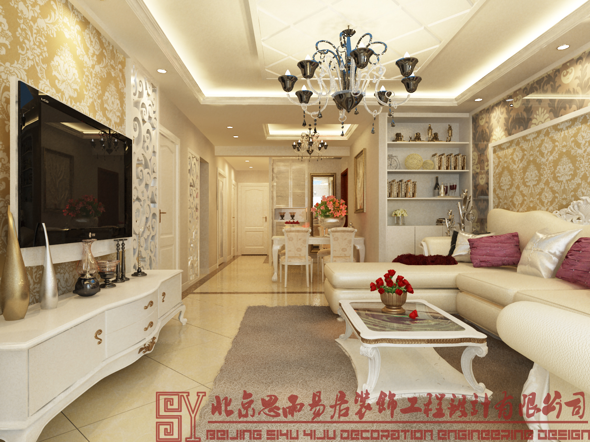 欧式 三居 旧房改造 客厅图片来自思雨易居设计在《浪漫欧式》110平简欧风格的分享