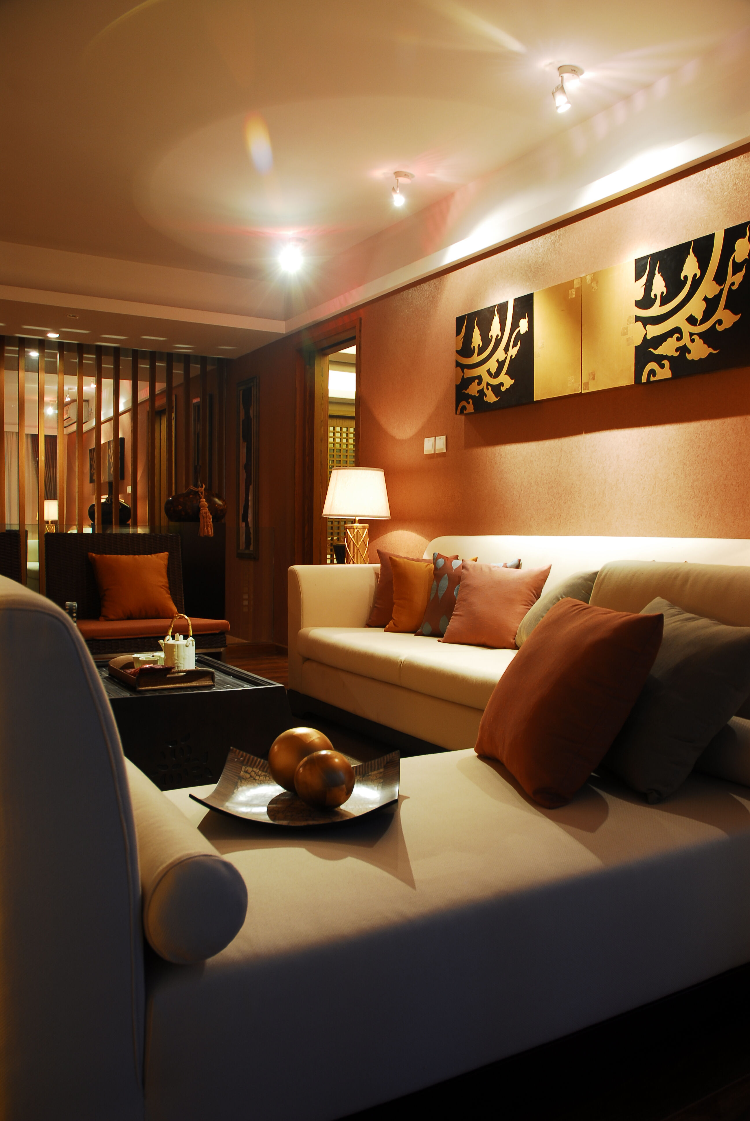 客厅图片来自今朝装饰小徐在长安山麓 148平现代简约风格的分享