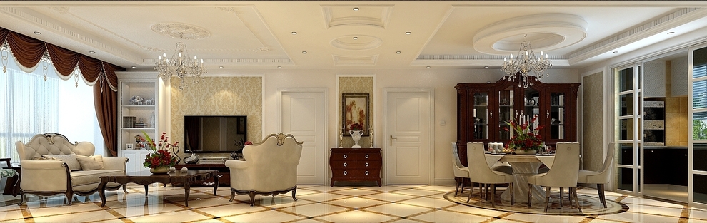 欧式 三居 保利百合 客厅图片来自沪上名家装饰在保利百合---梦里花开的分享