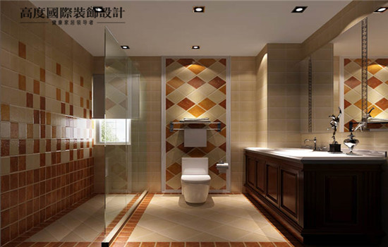 中式 空间感 装修 设计 卫生间图片来自高度老杨在中铁花语城新中式设计的分享