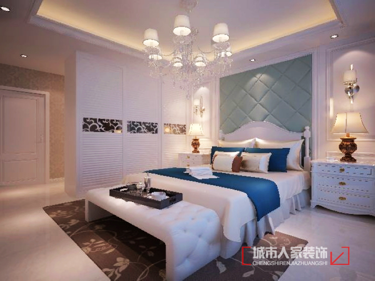 欧式 白色 四居 小资 卧室图片来自西安城市人家装饰王凯在白色简欧风 迷人的意境的分享