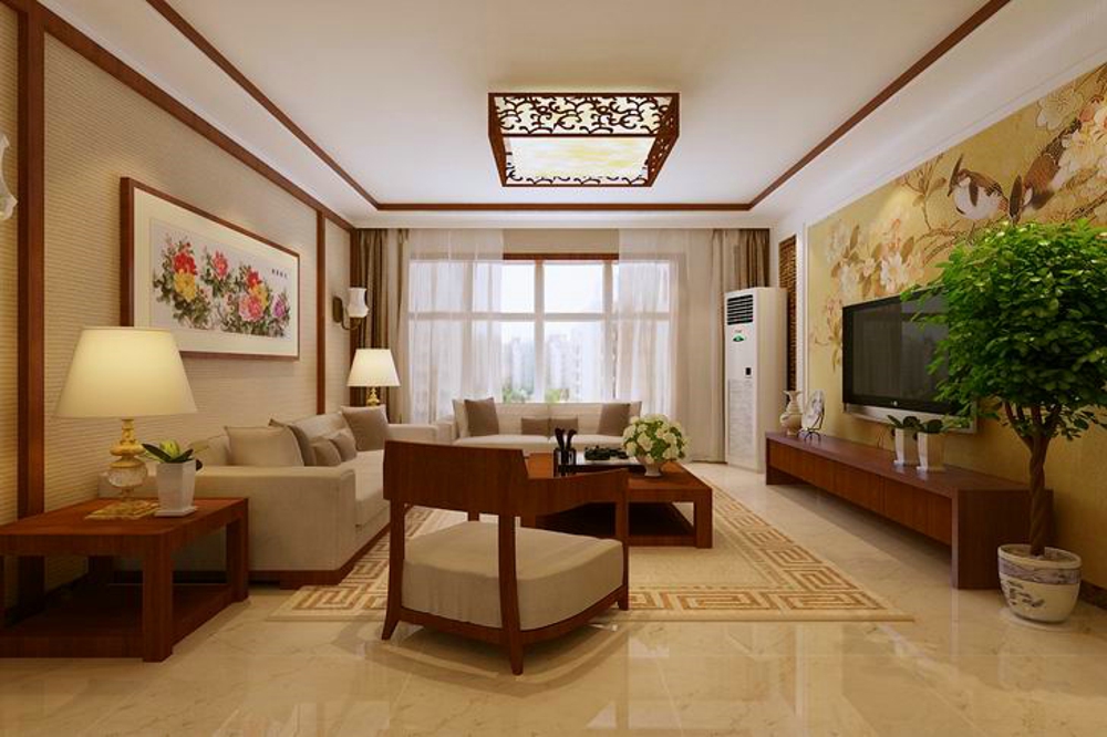 三居室 新中式 客厅图片来自石家庄业之峰装饰虎子在祥云国际145平米新中式风格的分享