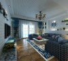 地中海风格的家装设计，蓝色与白色的碰撞让整个空间充满清灵感，把海边的自然舒适带入室内成就基本的格调，见多了生活的繁杂，需要的是能够净化心灵的悠然自得感。