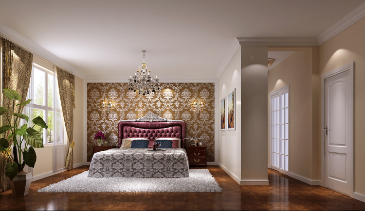 简欧 卧室图片来自高度国际宋书培在鲁能140平米装饰效果图的分享