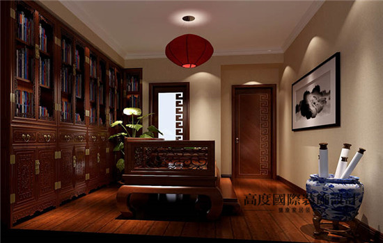 新中式 装修 设计 书房图片来自高度老杨在远洋东方家园 三室两厅两卫的分享