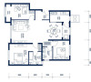 徜徉集三居室户型平面布置图展示
