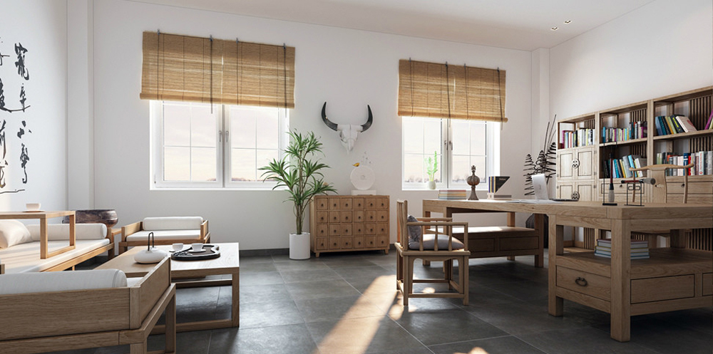 现代中式 简约 舒适 大气 原始感觉 客厅图片来自成都生活家装饰在89㎡现代中式舒适3居室的分享