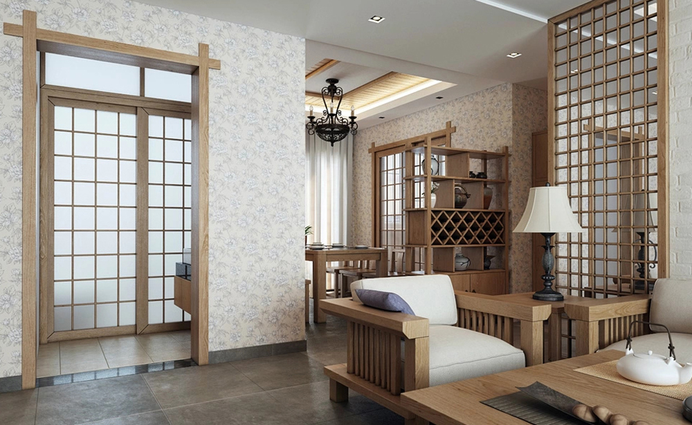现代中式 简约 舒适 大气 原始感觉 客厅图片来自成都生活家装饰在89㎡现代中式舒适3居室的分享