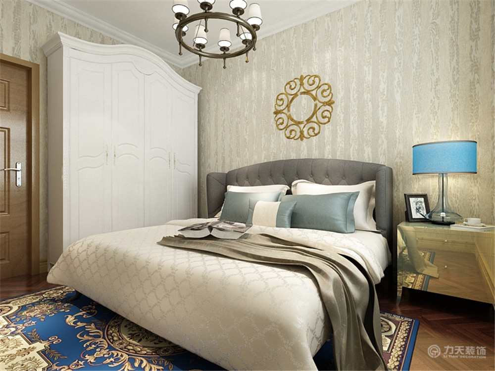 欧式 四居 白领 收纳 80后 小资 卧室图片来自阳光力天装饰在汇康园-150㎡-简欧风格的分享