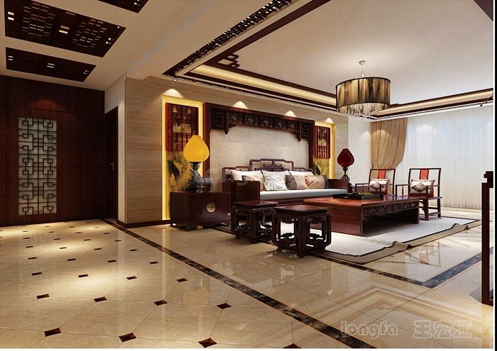 中式 古典 三居 中式古典 龙发装饰 装修设计 客厅图片来自龙发装饰集团西安分公司在中式古典以温馨为光点的分享