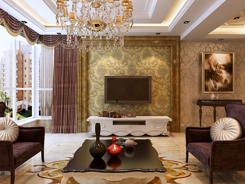 欧式 跃层 白领 客厅图片来自石家庄业之峰装饰在名门华都260平跃层欧式风格装修的分享