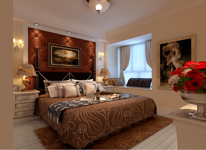 欧式 三居 老房装修 实创装饰 欧式装修风 卧室图片来自实创装饰集团广州公司在124平低调奢华欧式风格成功案例的分享