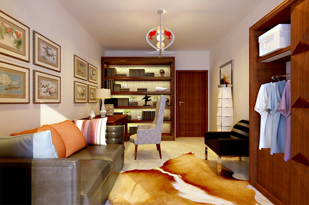 三居 简约 中式 客厅图片来自石家庄业之峰装饰虎子在国赫红珊湾 119平米新中式风格的分享