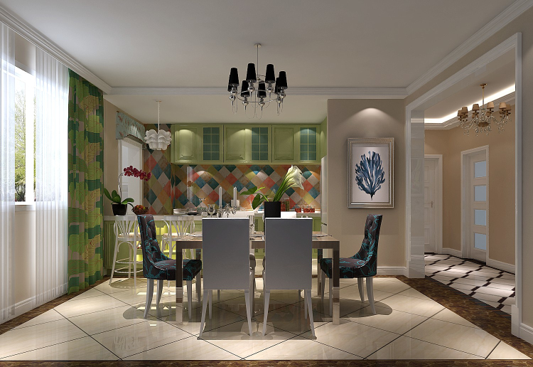 现代简约 餐厅图片来自高度国际宋书培在濠景阁140平米装饰效果图的分享