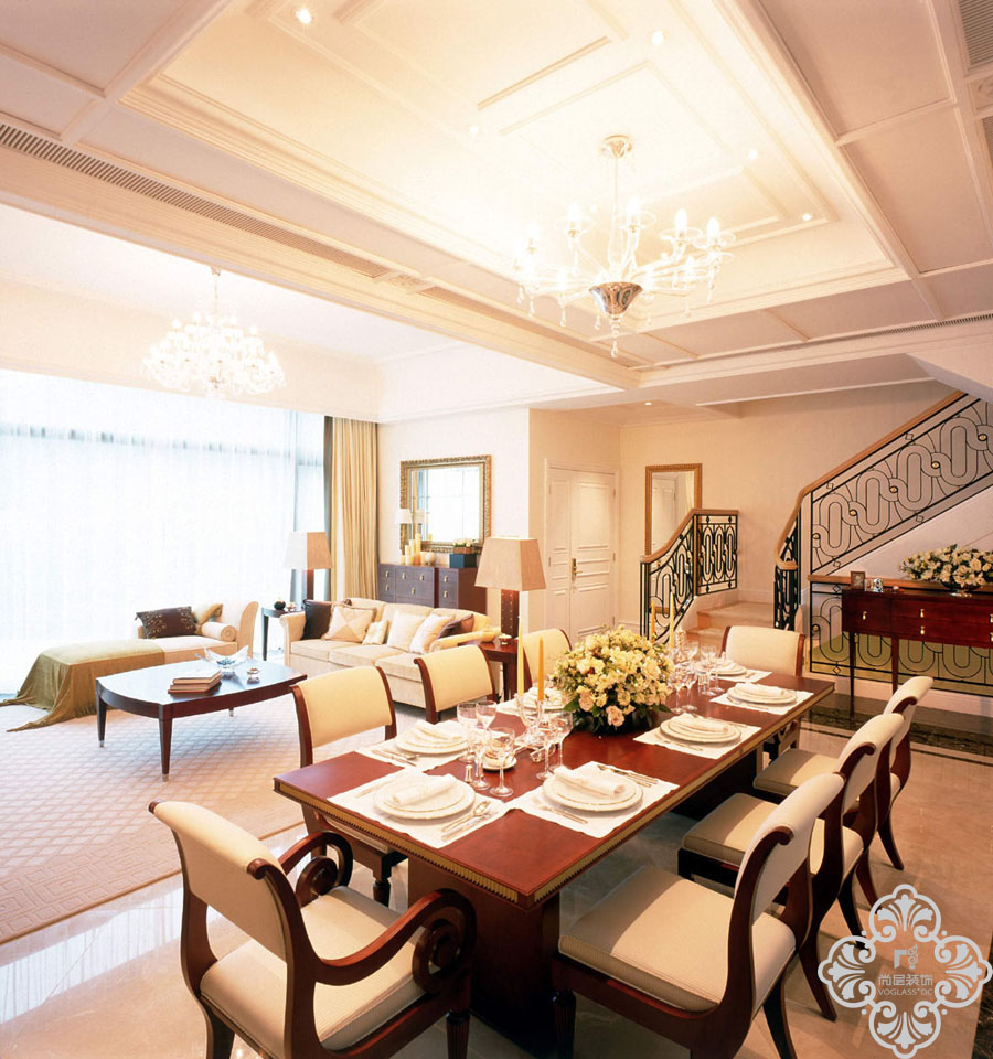 欧式 别墅 餐厅图片来自天津尚层装修韩政在东丽开发区香港花园的分享