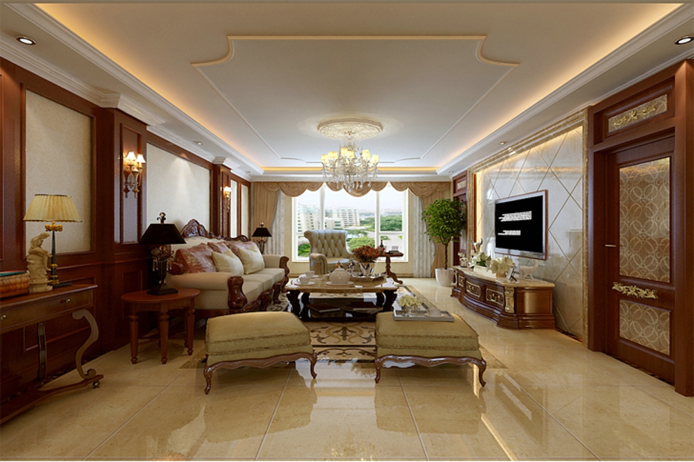 四居室 欧式 客厅图片来自石家庄业之峰装饰虎子在维多利亚180平米欧式风格的分享