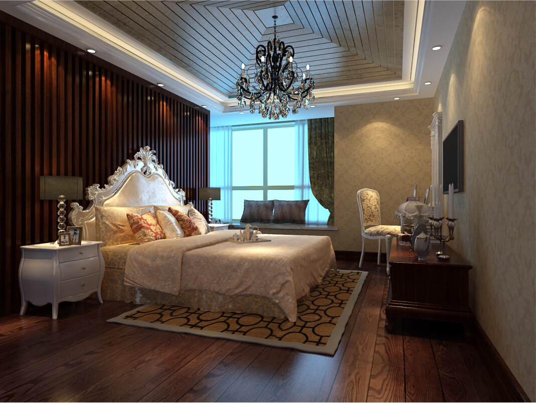 卧室图片来自今朝装饰小徐在红木林 140平欧式风格的分享