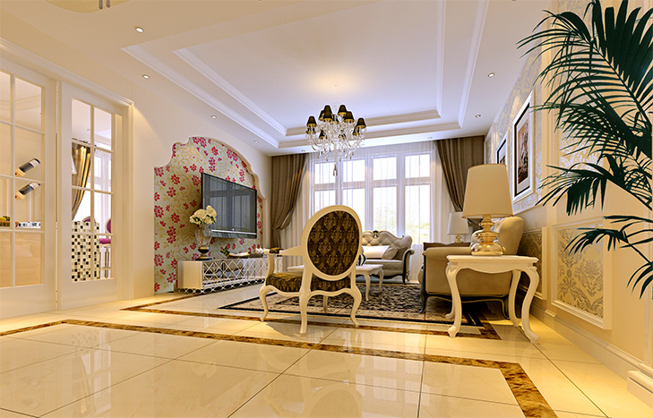 简约 欧式 三居 白领 收纳 80后 小资 客厅图片来自实创装饰百灵在简欧式家居品质生活135平米的分享