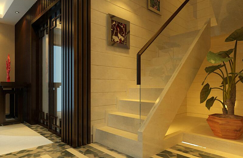 楼梯图片来自tjsczs88在首创装饰-云锦世家中式风格的分享