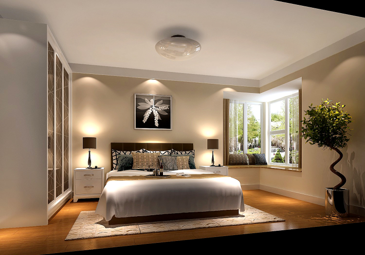 简约 卧室图片来自高度国际宋书培在恒大御景湾两居室装饰效果图的分享