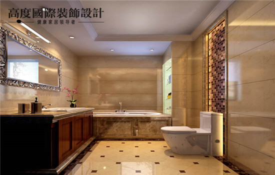 欧式 三居 装修 设计 卫生间图片来自高度老杨在M5郎峰 三室两厅两卫 欧式的分享