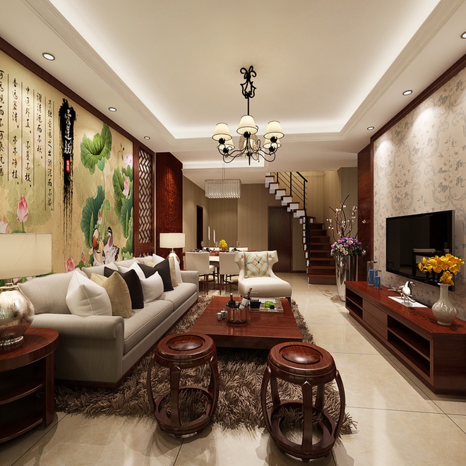 新中式 客厅图片来自今朝装饰老房装修通王在新中式的分享