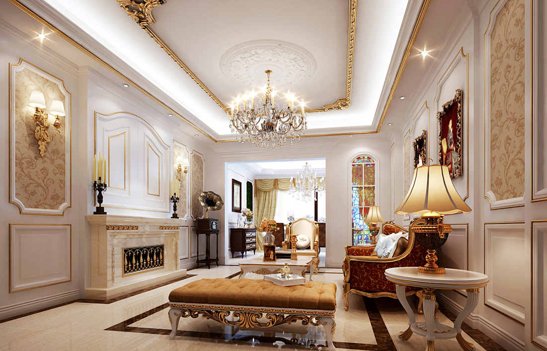 欧式 别墅 白领 尚层装饰 客厅 客厅图片来自北京别墅装修案例在350平水郡长安欧式风格案例欣赏的分享
