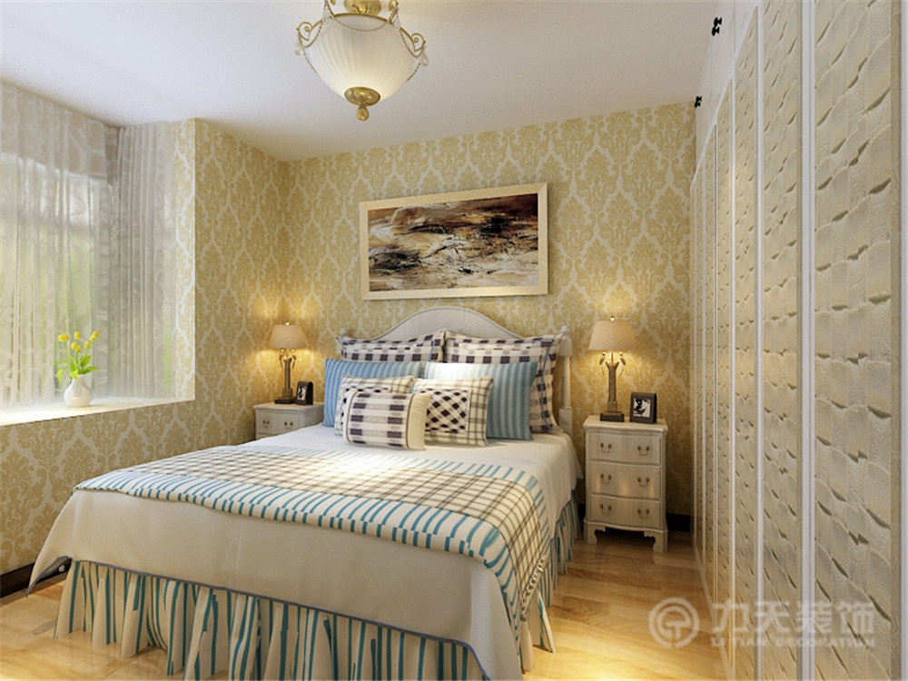 卧室图片来自阳光力天装饰梦想家更爱家在海滨园 简欧风格  64㎡的分享