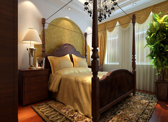 三居 白领 收纳 旧房改造 卧室图片来自实创装饰集团广州公司在金泽大厦170平米美式乡村装修的分享