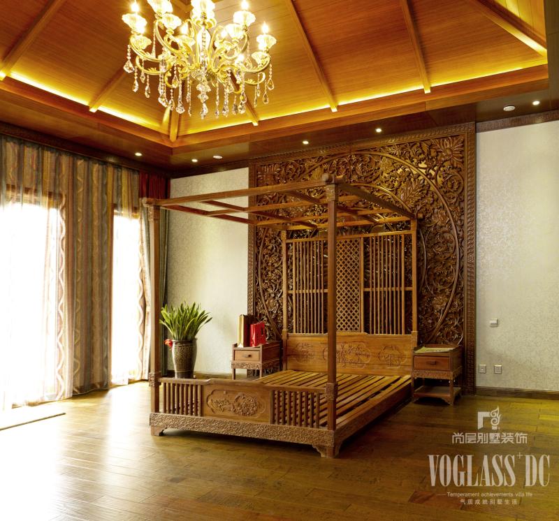 中式风格 别墅装修 别墅设计 中式装修 卧室图片来自天津别墅装修公司在新悦庭古色古香雅致的中式风格的分享