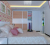 设计理念：温馨的环境营造良好的睡眠空间。
亮点：粉色的壁纸衬托出女生的小情调。