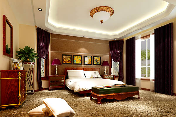 中式 古典 天鹅湾 别墅 四居 卧室图片来自YI依帆2012在天鹅湾中式古典主义风格案例赏析的分享