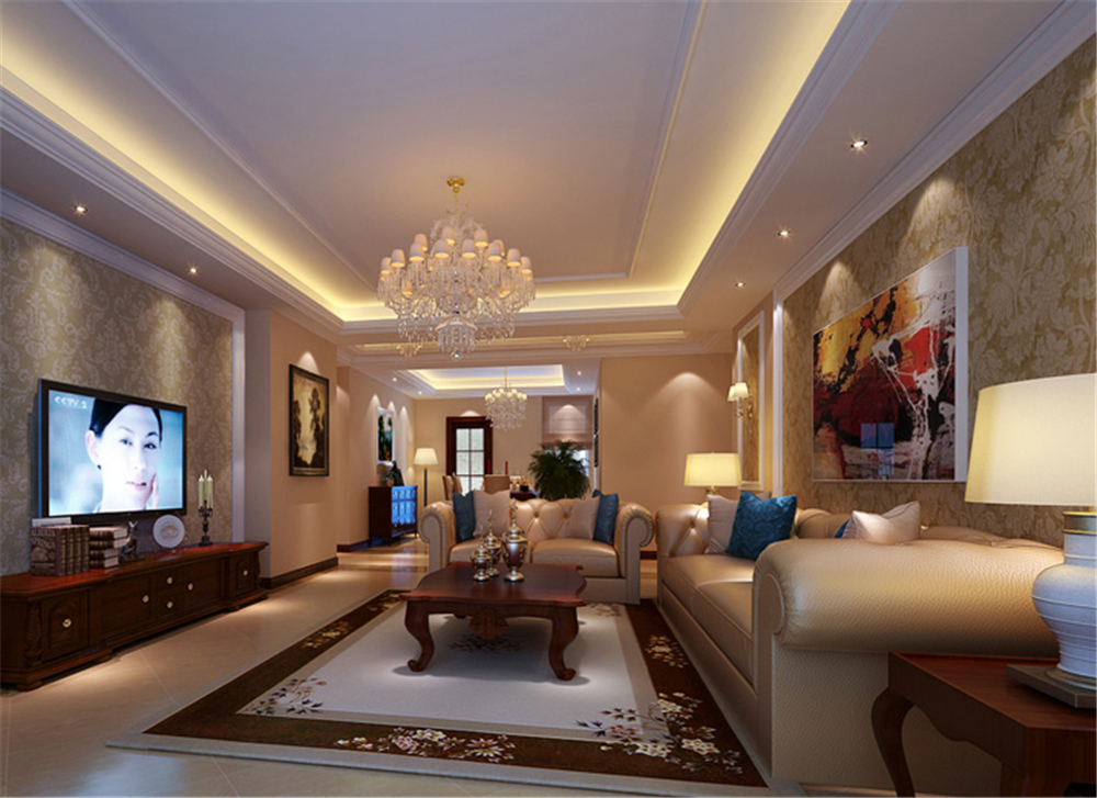 欧式 三居 白领 收纳 小资 80后 客厅图片来自实创装饰完美家装在御宸上院189平欧式大宅风格的分享