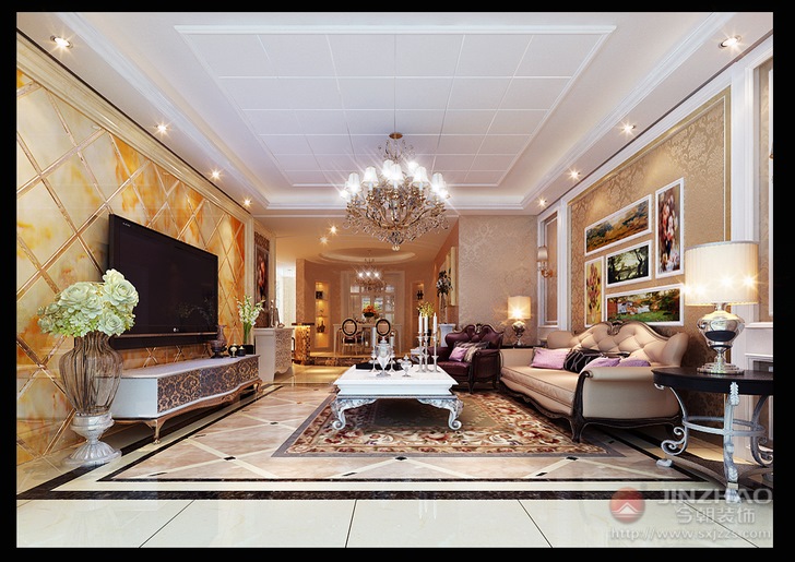 三居 欧式 客厅图片来自152xxxx4841在兰亭御湖城177平简欧的分享