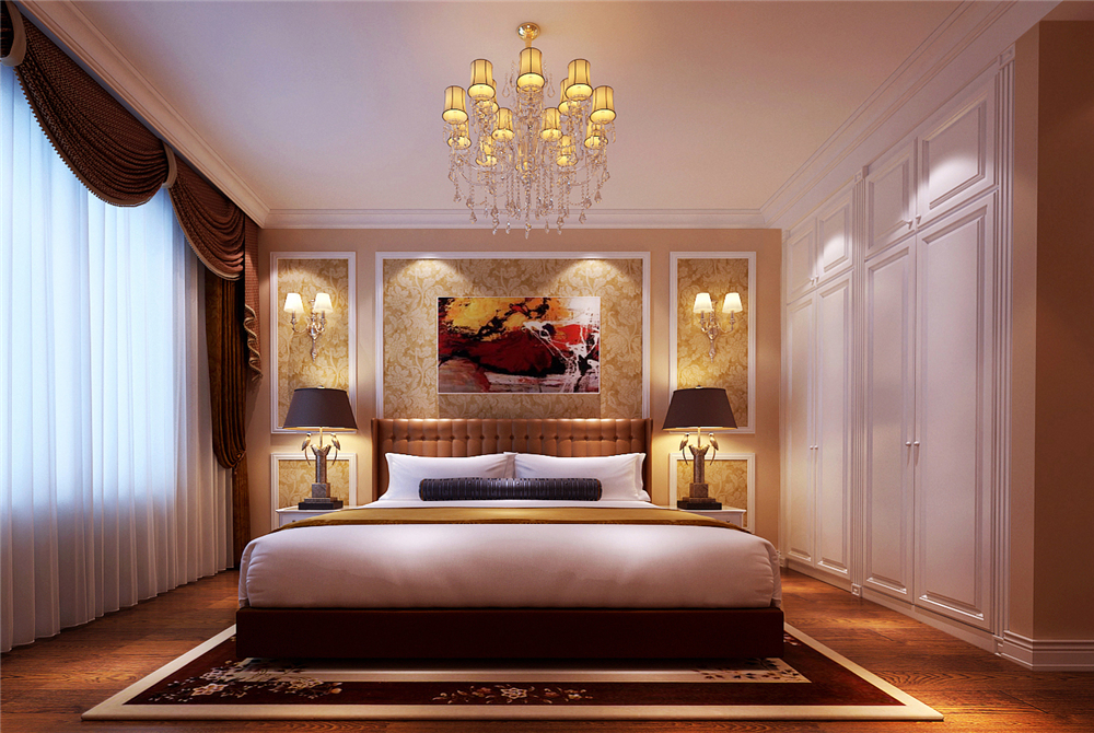 欧式 二居 白领 收纳 80后 小资 卧室图片来自实创装饰完美家装在金地仰山80平简欧风格案例赏析的分享