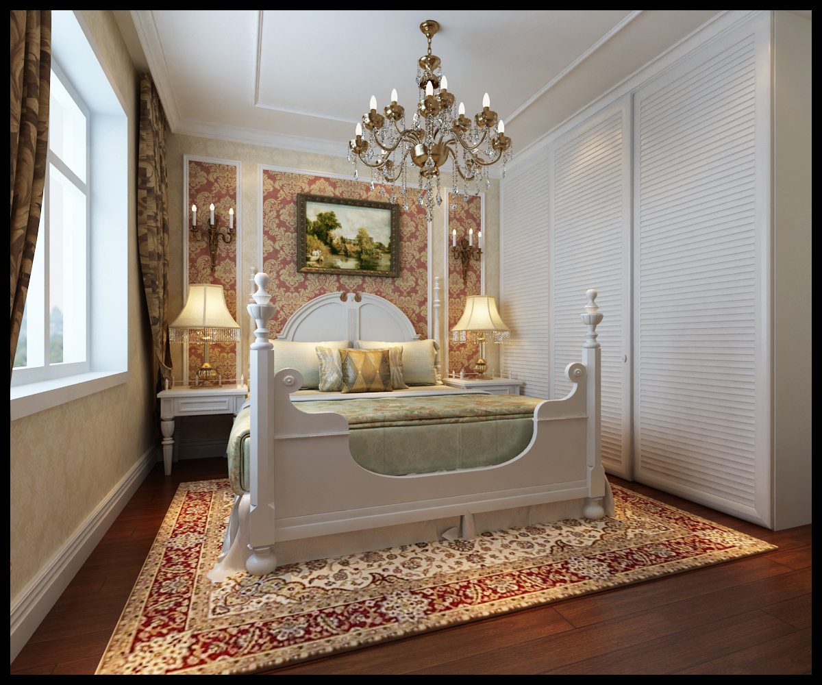 欧式 三居 卧室图片来自百家装饰小王在金地长青湾145平的分享