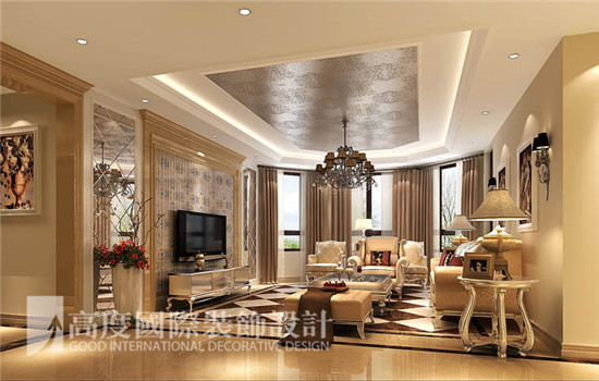 欧式 装修 设计 客厅图片来自高度老杨在绿城百合四室两厅196㎡欧式的分享