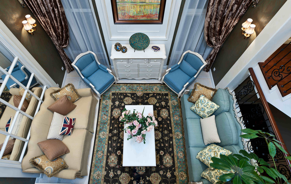 田园 别墅 白领 尚层装饰 客厅 客厅图片来自北京别墅装修案例在580平美式田园风格案例清新呈现的分享