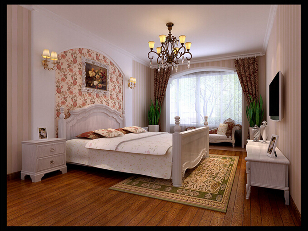 卧室图片来自tjsczs88在首创装饰-渤海明珠的分享